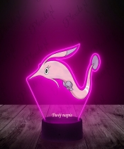 Lampka LED 3D Plexido z Nadrukiem UV Pokemon Gorebyss - 3
