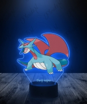 Lampka LED 3D Plexido z Nadrukiem UV Pokemon Salamence - 2