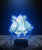Lampka LED 3D Plexido z Nadrukiem UV Pokemon Regice - 3