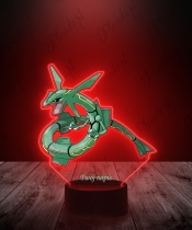 Lampka LED 3D Plexido z Nadrukiem UV Pokemon Rayquaza - 2