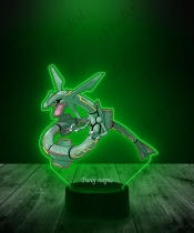 Lampka LED 3D Plexido z Nadrukiem UV Pokemon Rayquaza - 3