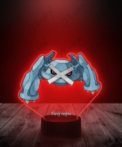 Lampka LED 3D Plexido z Nadrukiem UV Pokemon Metagross - 2