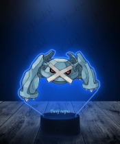 Lampka LED 3D Plexido z Nadrukiem UV Pokemon Metagross - 3