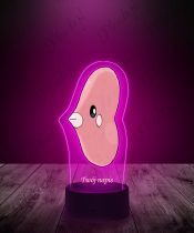 Lampka LED 3D Plexido z Nadrukiem UV Pokemon Luvdisc - 3