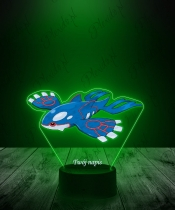 Lampka LED 3D Plexido z Nadrukiem UV Pokemon Kyogre - 2