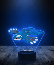 Lampka LED 3D Plexido z Nadrukiem UV Pokemon Kyogre - 3