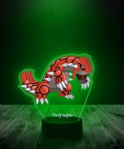 Lampka LED 3D Plexido z Nadrukiem UV Pokemon Groudon - 2