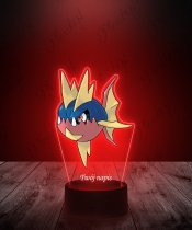 Lampka LED 3D Plexido z Nadrukiem UV Pokemon Carvanha - 2