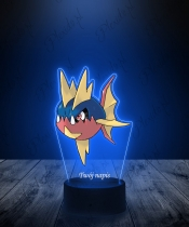 Lampka LED 3D Plexido z Nadrukiem UV Pokemon Carvanha - 3