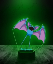 Lampka LED 3D Plexido z Nadrukiem UV Pokemon Zubat - 3