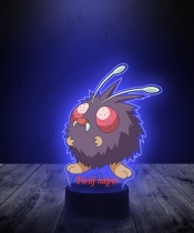 Lampka LED 3D Plexido z Nadrukiem UV Pokemon Venonat - 3