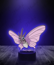Lampka LED 3D Plexido z Nadrukiem UV Pokemon Venomoth - 3