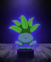Lampka LED 3D Plexido z Nadrukiem UV Pokemon Oddish - 3