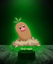 Lampka LED 3D Plexido z Nadrukiem UV Pokemon Diglett - 2