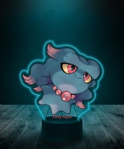 Lampka LED 3D Plexido z Nadrukiem UV Pokemon Misdreavus - 3