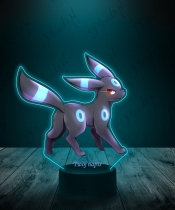 Lampka LED 3D Plexido z Nadrukiem UV Pokemon Umbreon Blue - 3