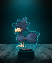 Lampka LED 3D Plexido z Nadrukiem UV Pokemon Murkrow - 2