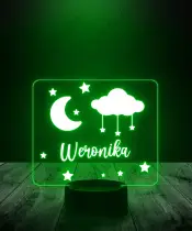 Lampka LED 3D Plexido Księżyc Gwiazdki - 2