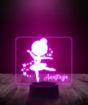 Lampka LED 3D Plexido z Imieniem Baletnica - 2