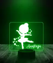Lampka LED 3D Plexido z Imieniem Baletnica - 3