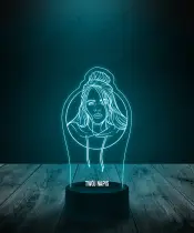 Lampka LED 3D Piosenkarka Pop Billie Eilish - 2