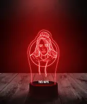 Lampka LED 3D Piosenkarka Pop Billie Eilish - 3