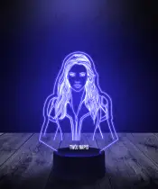 Lampka LED 3D Plexido Scarlett Johansson Czarna Wdowa - 2