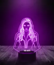 Lampka LED 3D Plexido Scarlett Johansson Czarna Wdowa - 4
