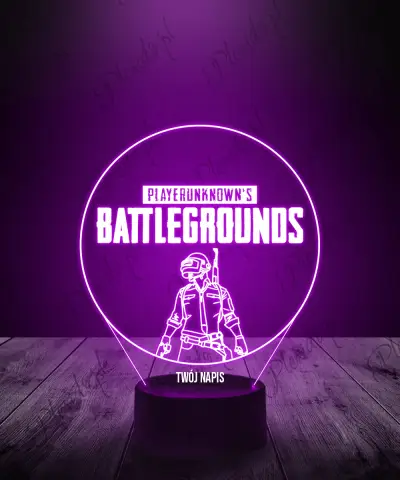 Lampka LED 3D Plexido PUBG: Battlegrounds Logo - 1