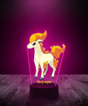 Lampka LED 3D Plexido z Nadrukiem UV Pokemon Ponyta - 3