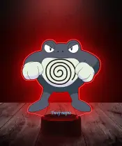 Lampka LED 3D Plexido z Nadrukiem UV Pokemon Poliwrath - 1