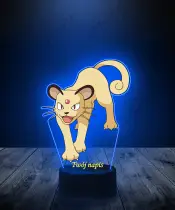 Lampka LED 3D Plexido z Nadrukiem UV Pokemon Persian - 1