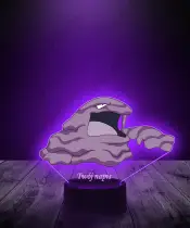 Lampka LED 3D Plexido z Nadrukiem UV Pokemon Muk - 3