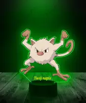 Lampka LED 3D Plexido z Nadrukiem UV Pokemon Mankey - 3