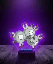 Lampka LED 3D Plexido z Nadrukiem UV Pokemon Magneton - 2