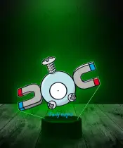 Lampka LED 3D Plexido z Nadrukiem UV Pokemon Magnemite - 1