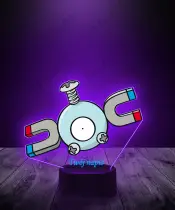 Lampka LED 3D Plexido z Nadrukiem UV Pokemon Magnemite - 2