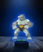 Lampka LED 3D Plexido z Nadrukiem UV Pokemon Machoke - 3
