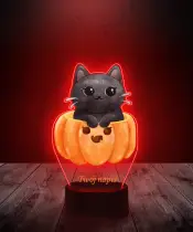 Lampka LED 3D Plexido z Nadrukiem UV Pokemon Kot Dynia - 1