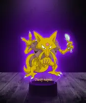 Lampka LED 3D Plexido z Nadrukiem UV Pokemon Kadabra - 3