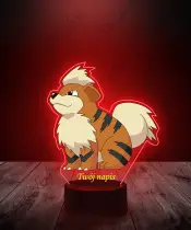 Lampka LED 3D Plexido z Nadrukiem UV Pokemon Growlithe - 1