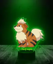Lampka LED 3D Plexido z Nadrukiem UV Pokemon Growlithe - 2