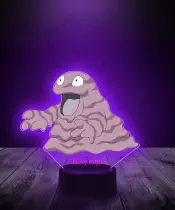 Lampka LED 3D Plexido z Nadrukiem UV Pokemon Grimer - 2