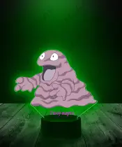 Lampka LED 3D Plexido z Nadrukiem UV Pokemon Grimer - 3