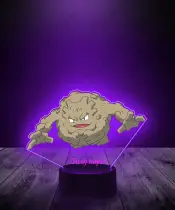 Lampka LED 3D Plexido z Nadrukiem UV Pokemon Graveler - 3