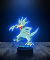 LED 3D Plexido z Nadrukiem UV Pokemon Golduck - 3