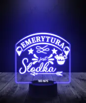 LED 3D Plexido Prezent na Emeryturę - 3