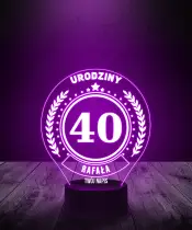 Lampka LED 3D Plexido Urodziny 40 - 1