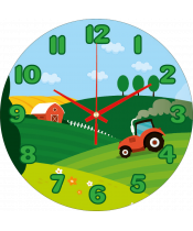 zegar_ścienny_dla_dzieci_plexido_traktorek