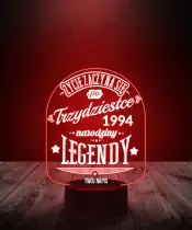 Lampka LED 3D Plexido Urodziny 30 - 1